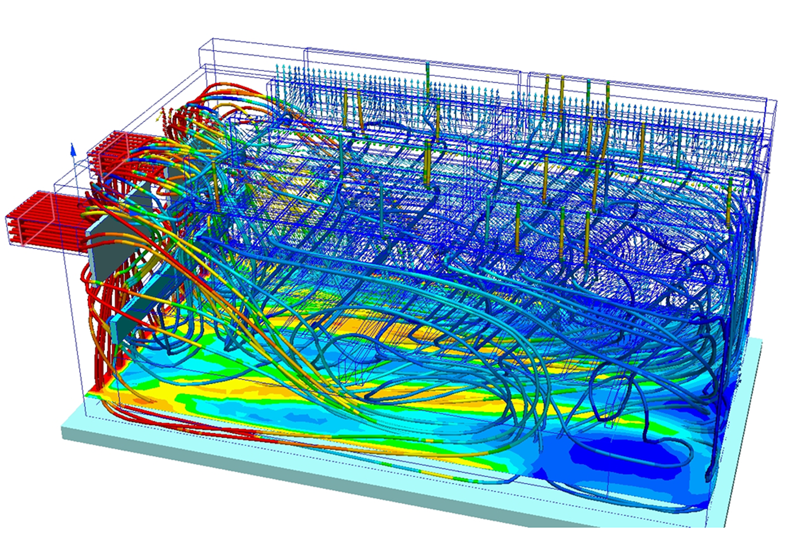 CFD Modeling from Electronic Cooling to Bag House Flow to Water Treatment Basin