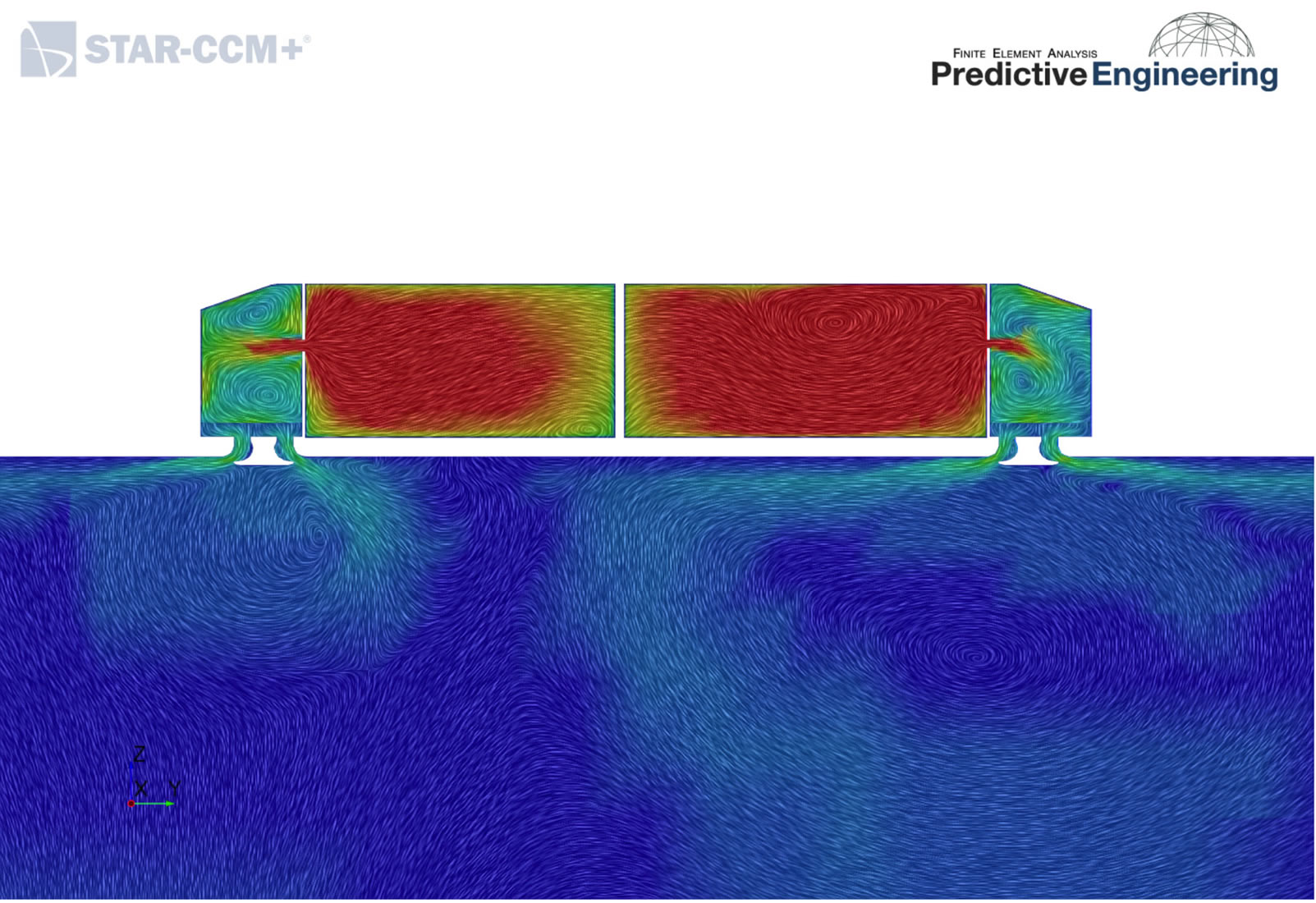 STAR-CCM+ CFD HVAC Flow Analysis of Passenger Transit Vehicle 2