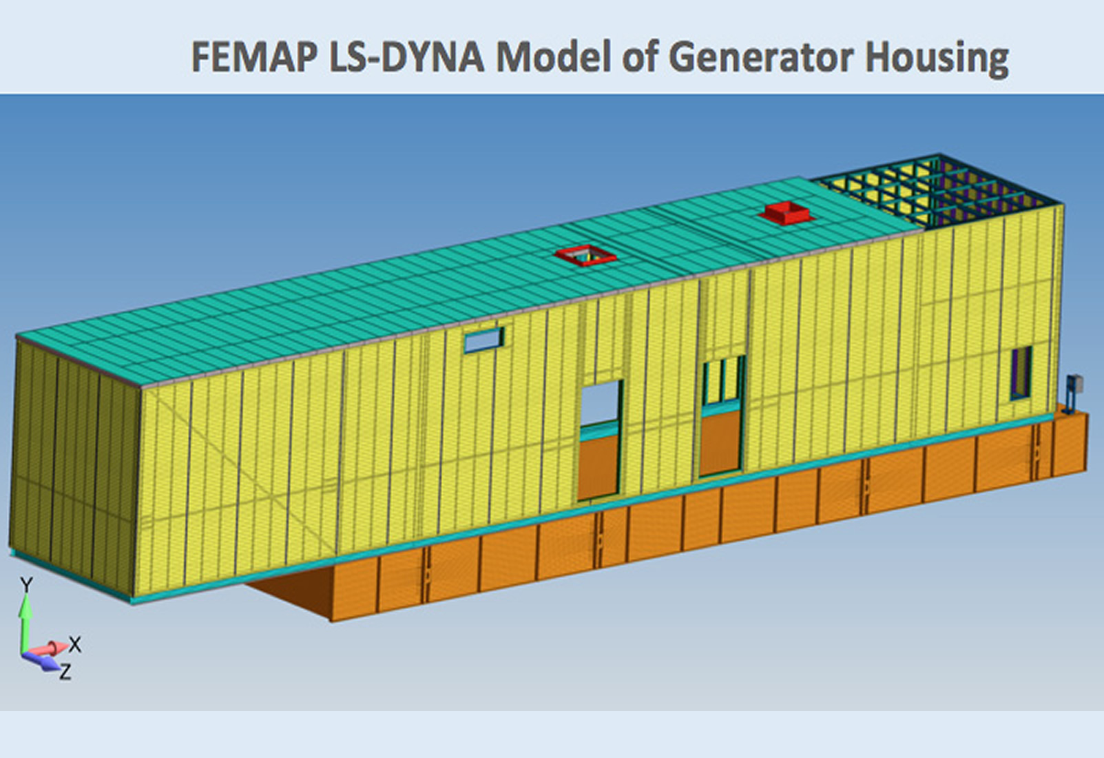 LS-DYNA Blast Analysis of Large Generator Housings slide 1
