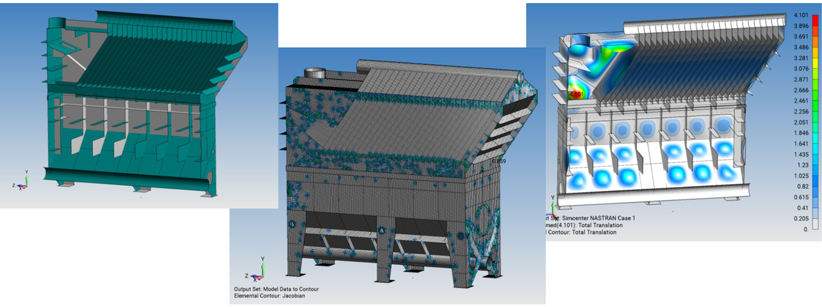 Mass Optimization and Structural Analysis of Separators FEA consulting experts industrial equipment