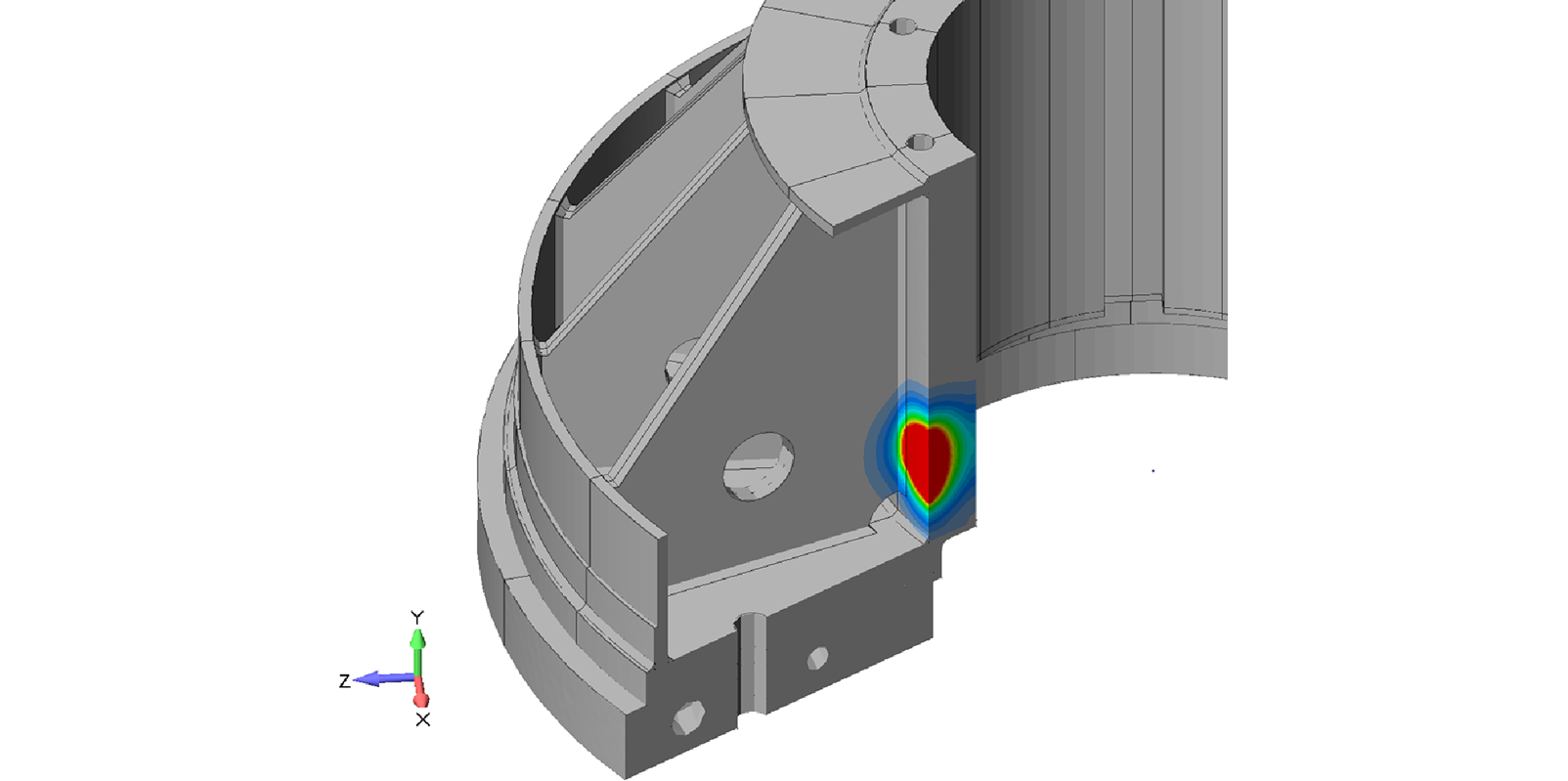 Thermal Stress Analysis of Residual Stresses due to Post-Weld Heat Treatment - FEA Consulting Engineering and Servicesature results at five minutes into torch heating used for thrust collar removal
