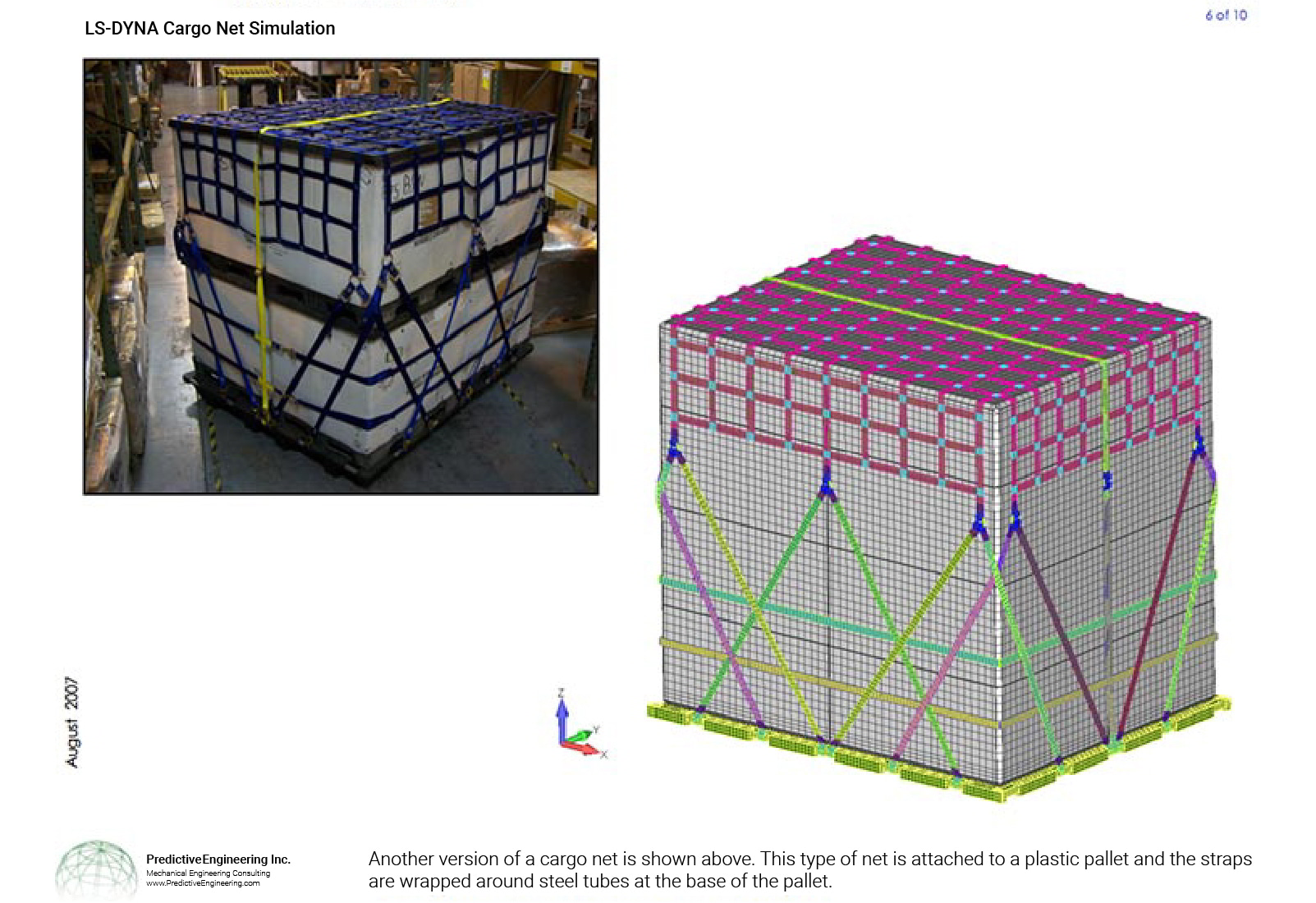 Cargo Net Securing Cargo and the Nonlinear FEA model built our FEA consultants