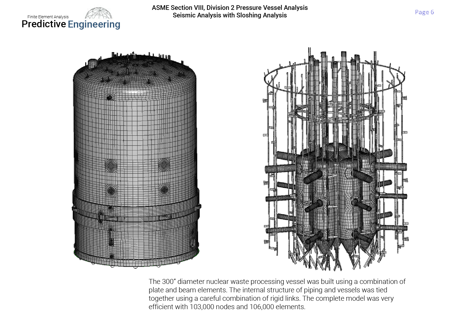 Figure 4: Large diameter FEA models of ASME pressure vessels