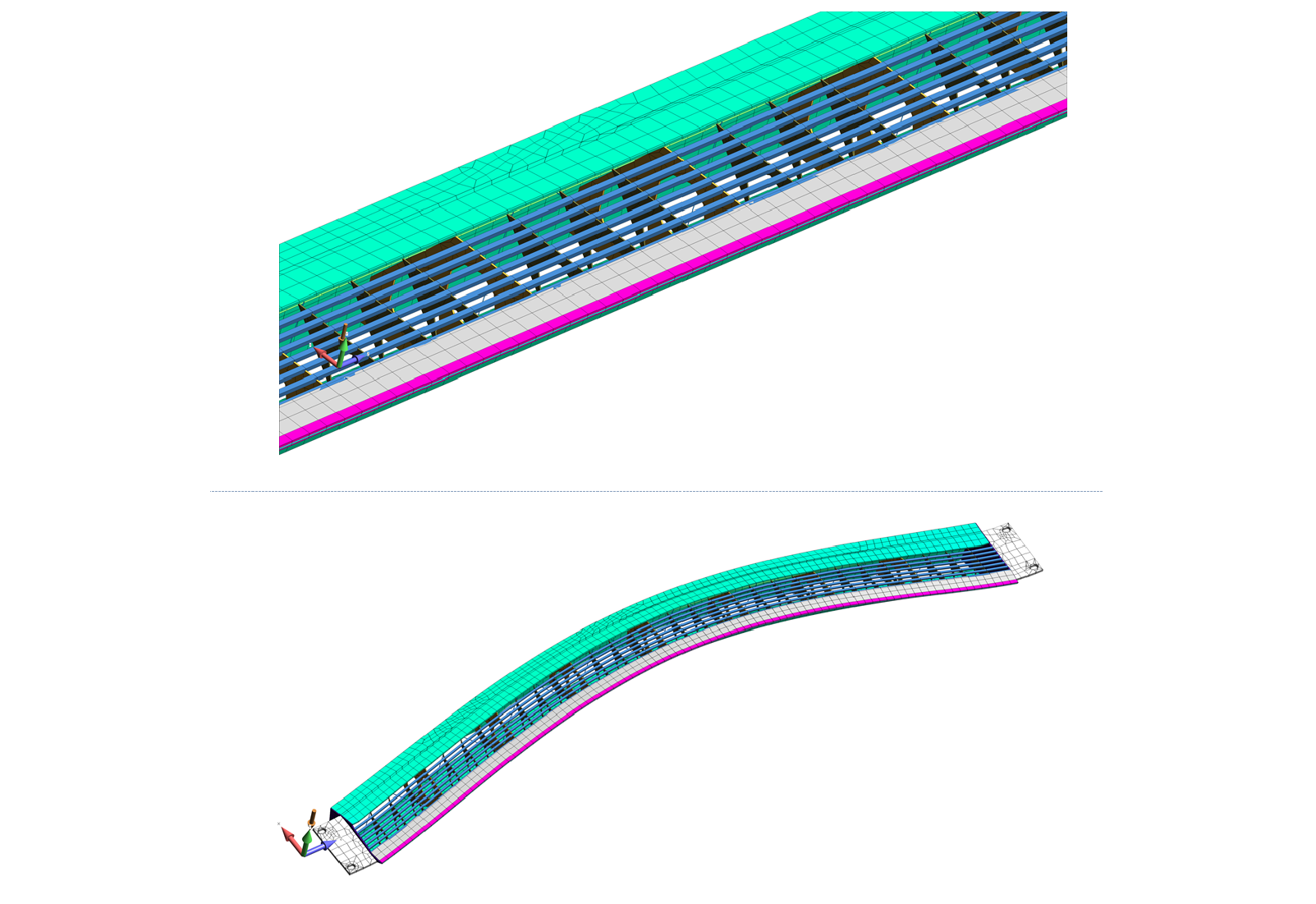Normal modes analysis using Simcenter NX Nastran of a paper mill forming board.  Optimization of the structure developed a design that was stiffer and lighter than any other structure on the marked Predictive Engineering FEA Digital Prototyping Services