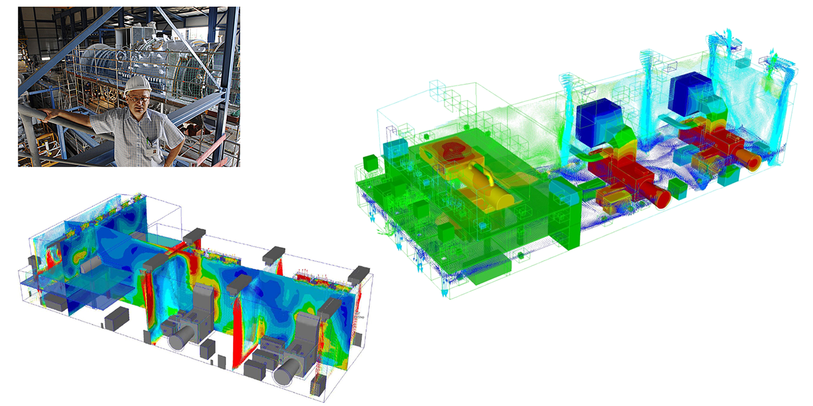 HVAC Analysis of Gas Turbine Power Plant - CFD Consulting Services - Predictive Engineering Portland Oregon