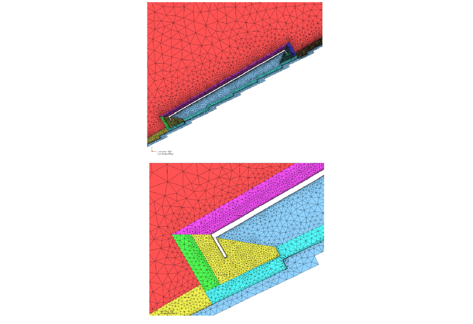 CFD meshing control used to capture the pressure loading over the roof and panel system