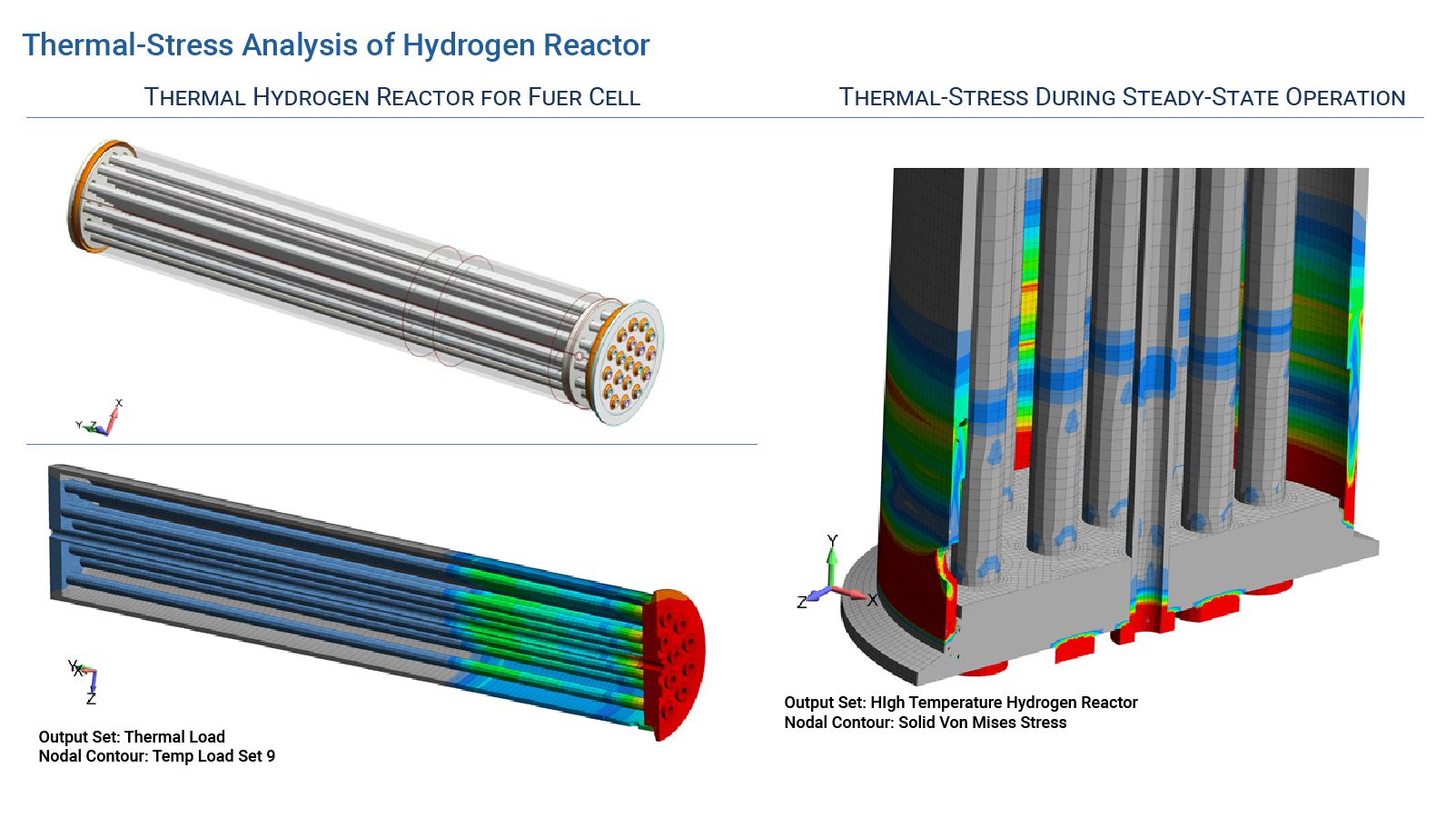 Thermal-Stress Analysis of Hydrogen Reactor - FEA Thermal-Stress Consulting Services