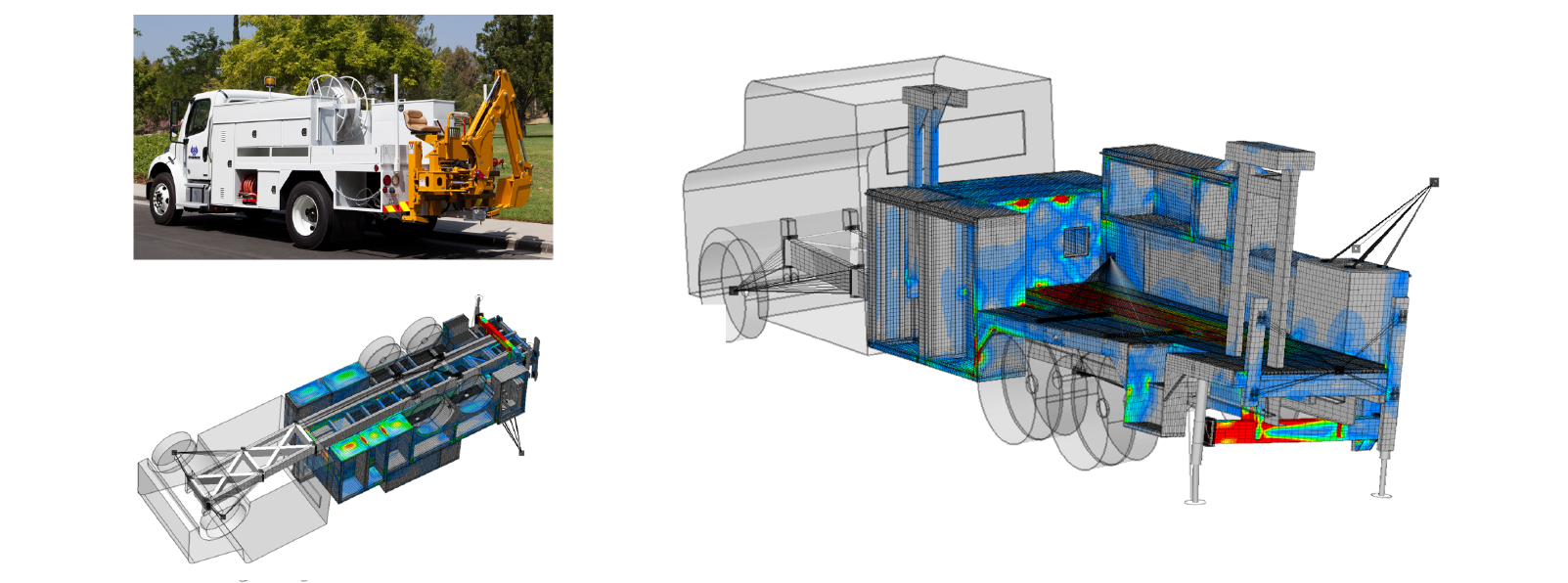 Stress Analysis of Truck Body Fabrication on 2-Ton Heavy Duty Truck Frame - FEA Services and Engineering