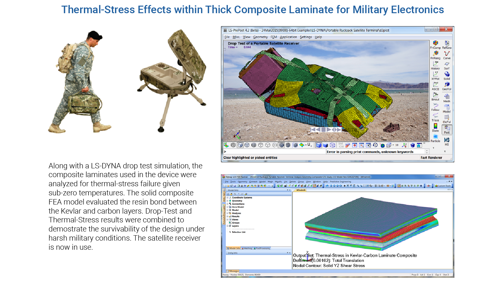 Thermal-Stress Effects within Thick Composite Laminate for Military Electronics - FEA Composite Consultants