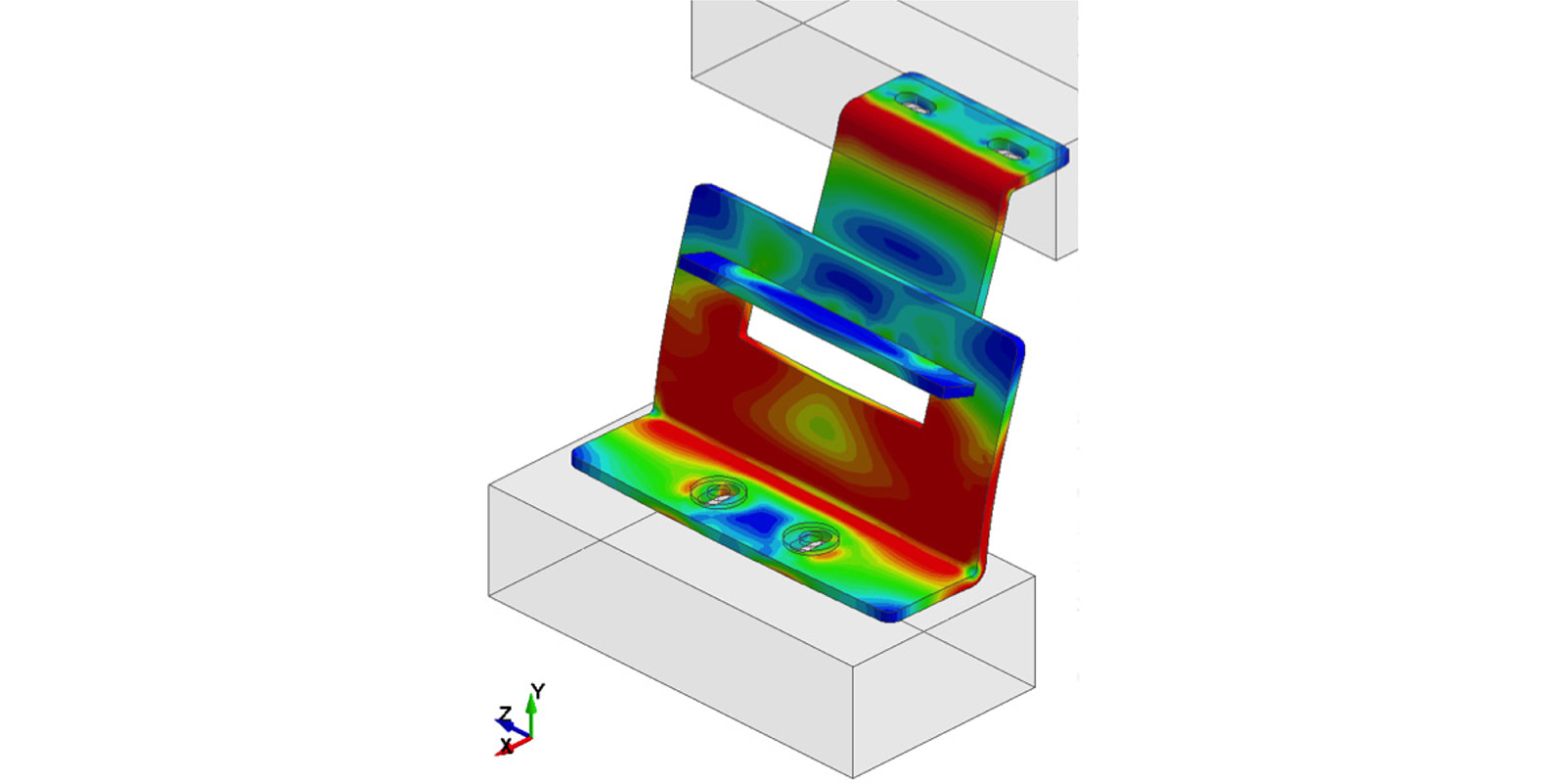 Stress Results from FEA Seismic Analysis - ASCE 7-95  FEA Consulting Services