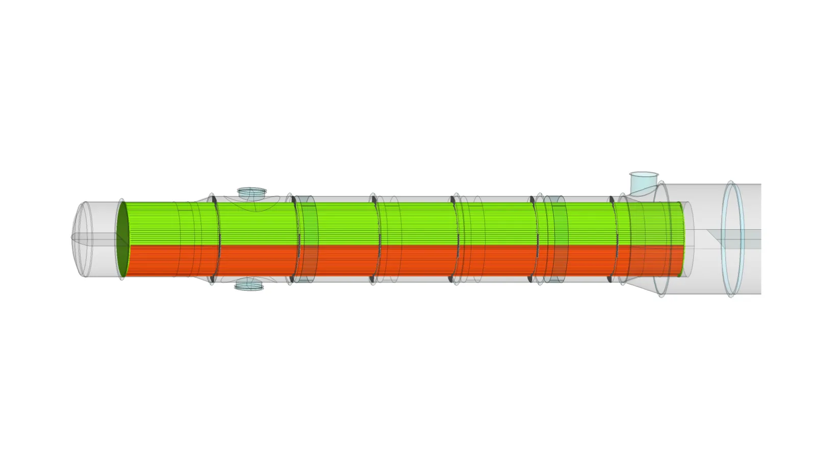 Figure 3: Beam elements for tube sheet