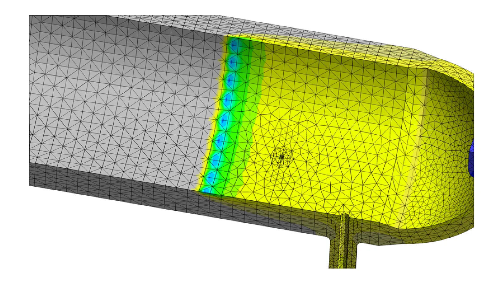 Figure 2: Transient thermal results during simulated filling operation