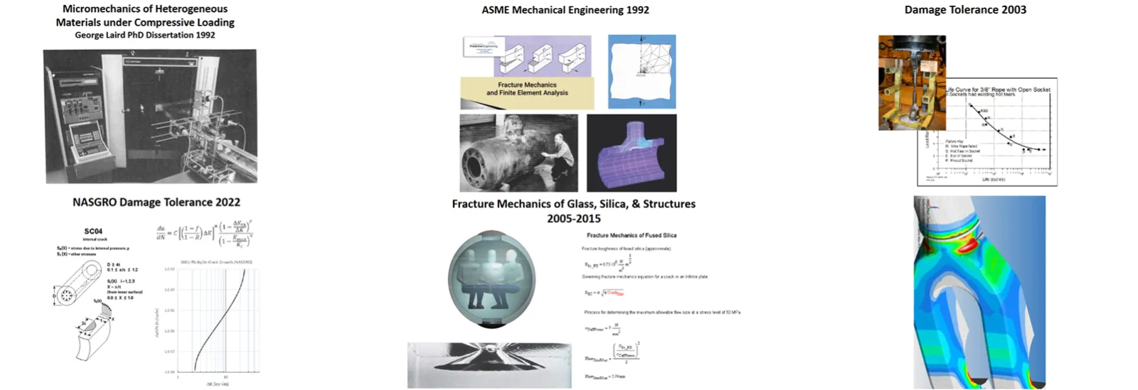 Predictive Engineering FEA Consultanting Services for Fatigue Fracture Damage Mechanics NASGRO