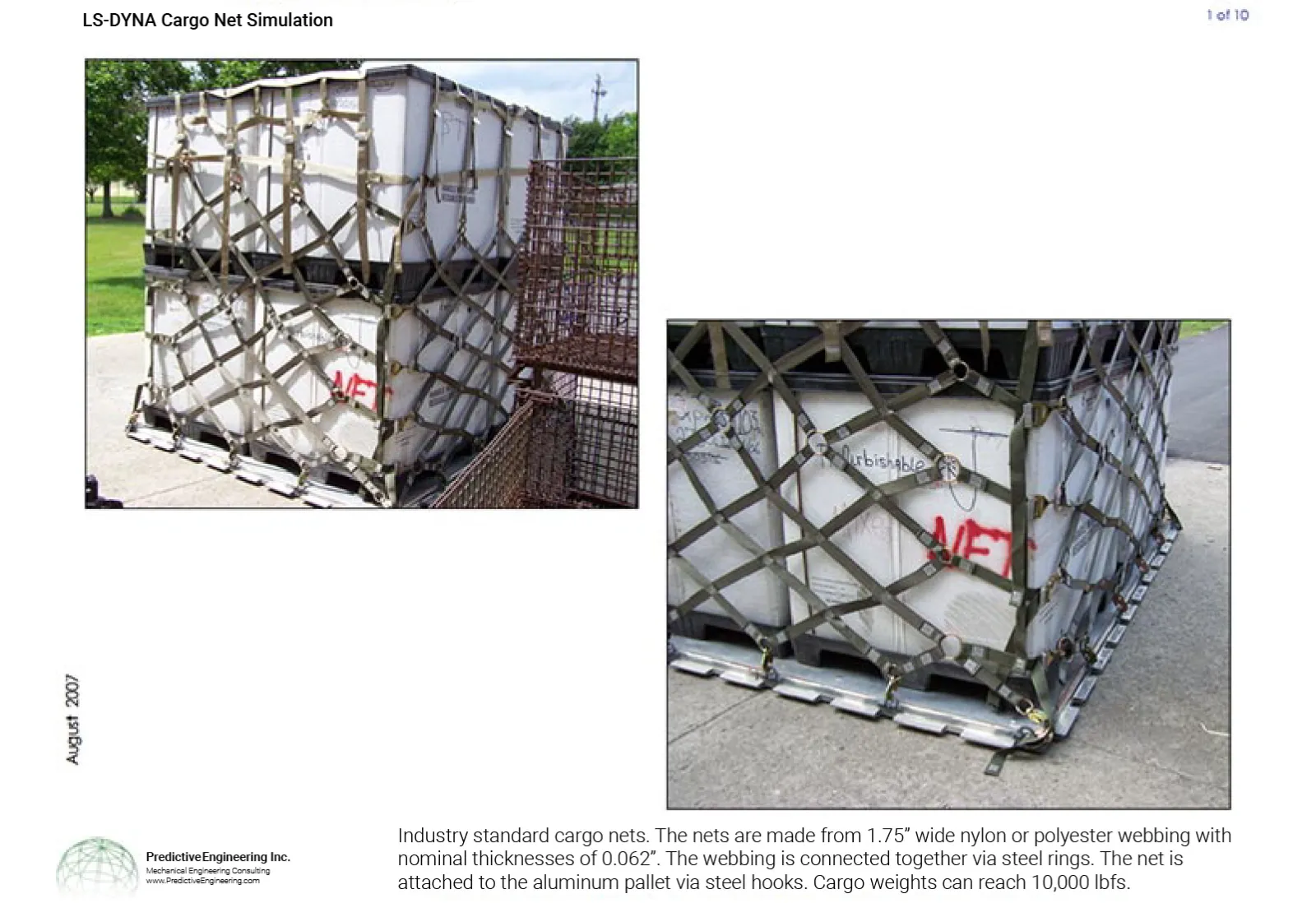 LS-DYNA Nylon Fabric Cargo Net Simulation - Nonlinear FEA Consulting