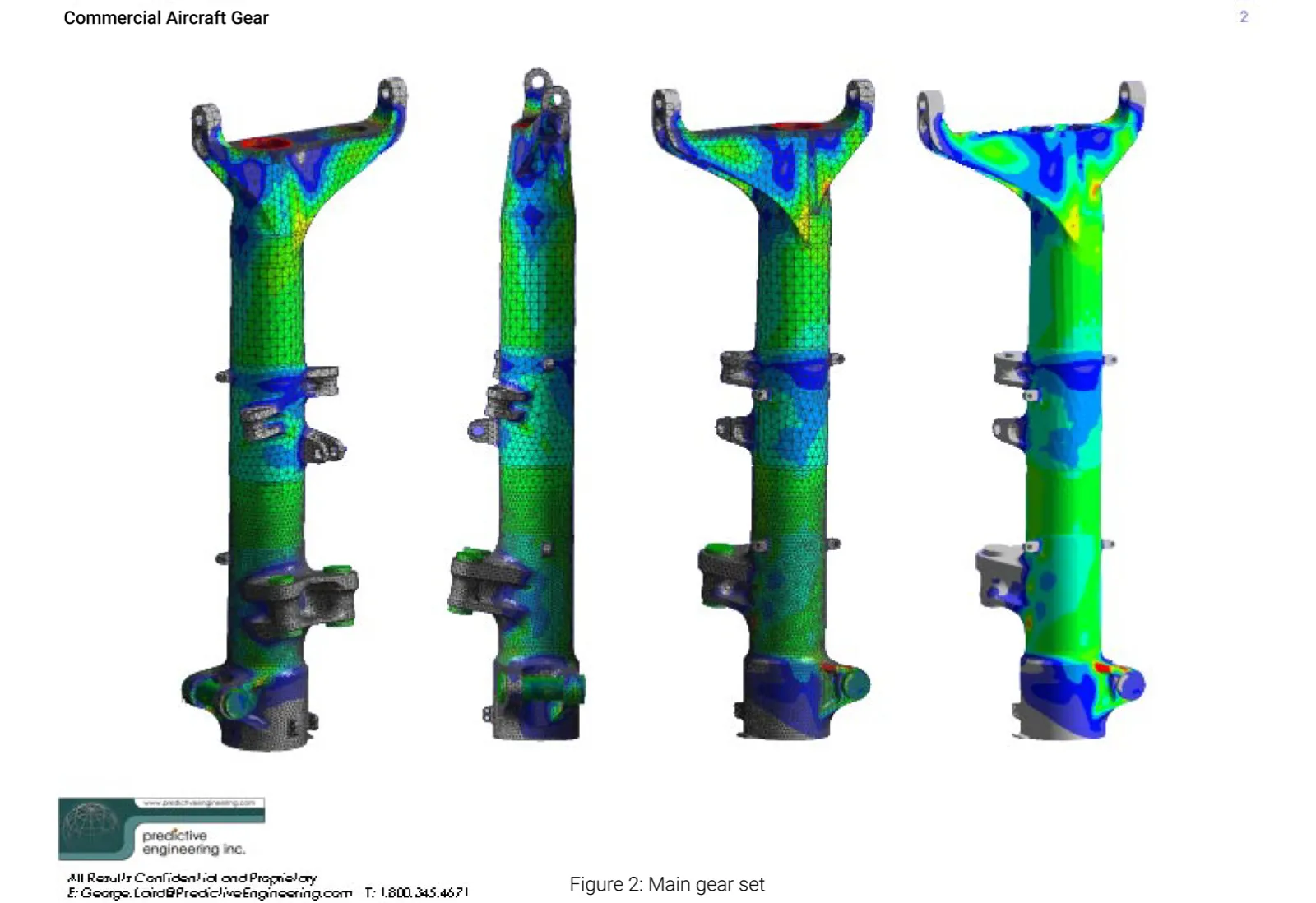 Femap FEA model of main landing gear strut for Boeing's 787