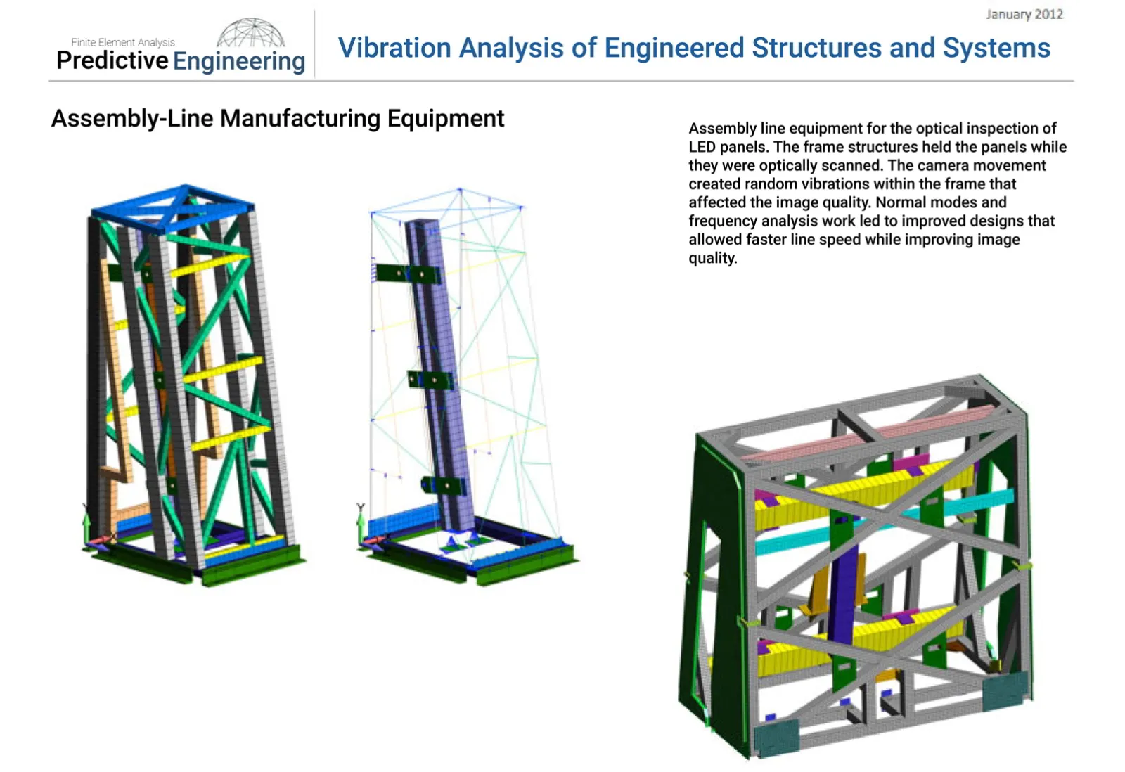 normal modes and vibration analysis of high-speed manufacturing line equipment for optical scanners