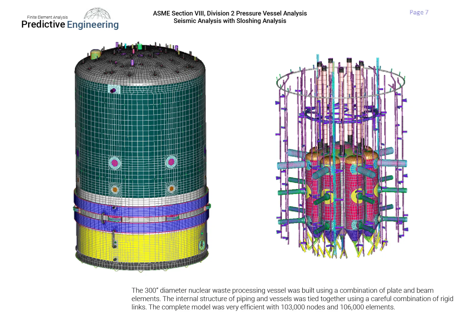 Figure 5: Many of the vessels had internal pulse jet mixtures to stir the non-newtonian nuclear waste sluge and prevent hydrogen build up within the semi-fluid contents.