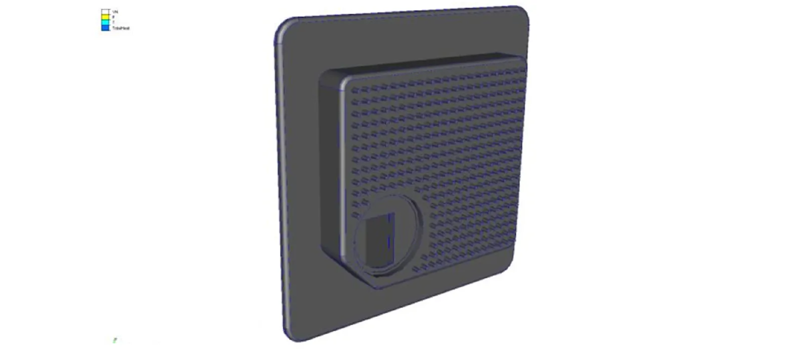 CAD geometry of plastic clamshell enclosure used in the CFD simulation of the electronics assembly