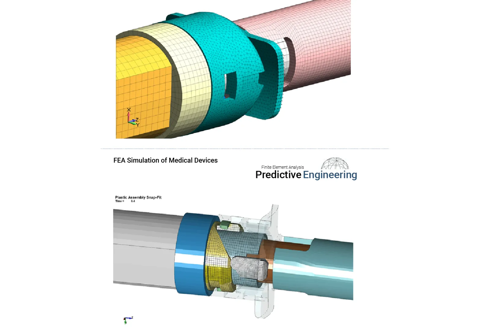 Figure 4: All plastic medical snap-fit design using several different grades of plastics