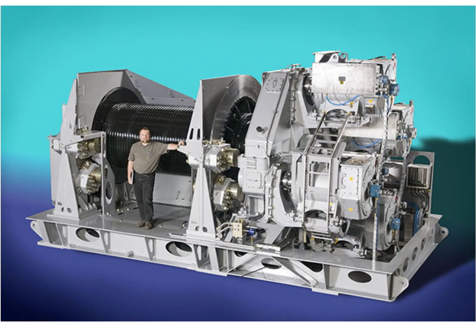 Oil Platform Winch for Fast Operation using 25 mm Wire Cable - FEA Services and Consultants for Off-Shore Oil Production Equipment