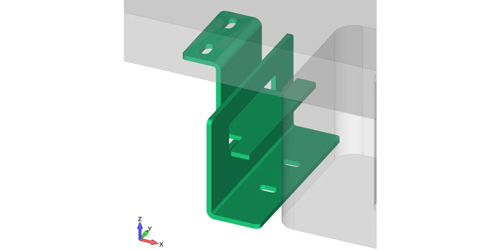 Seismic Bracket Geometry - FEA Idealization for Predictive Engineering Simulation